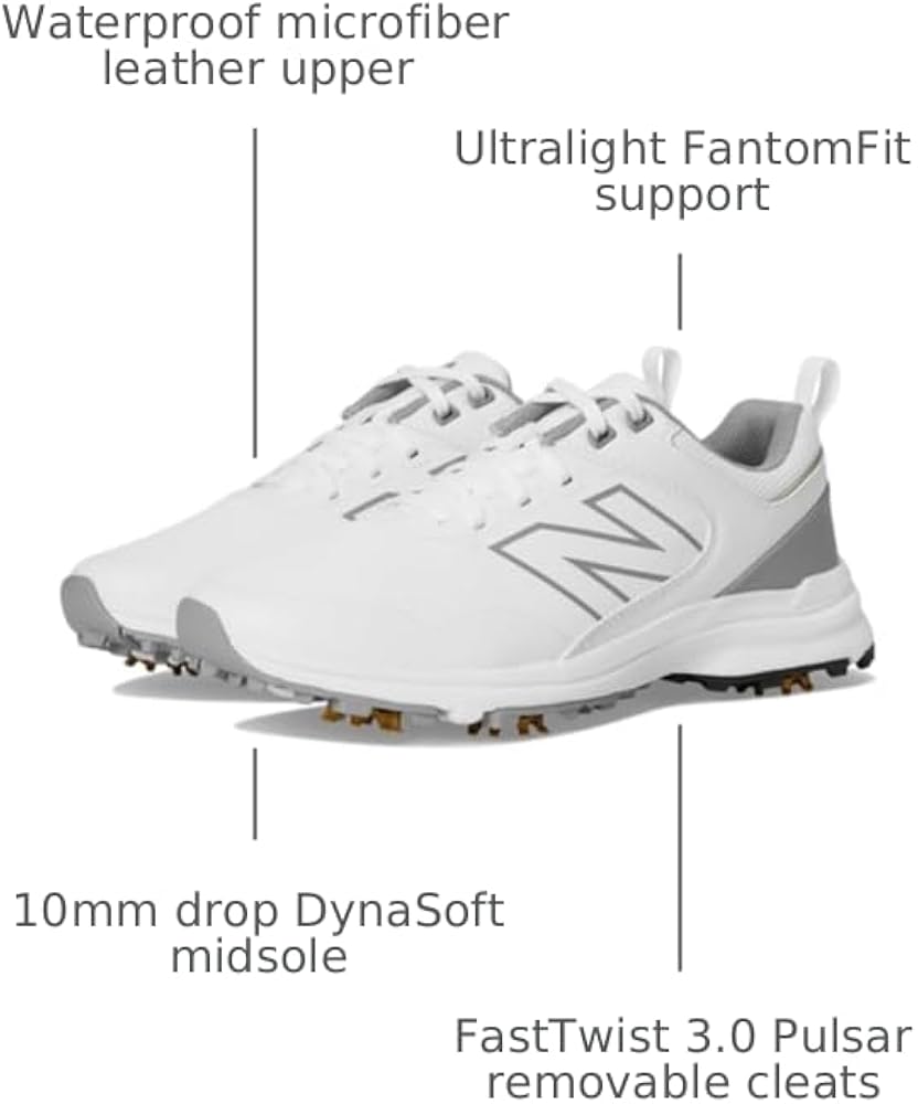 Amazon.com | New Balance Golf Shoe Women's Brighton v2, White/Grey